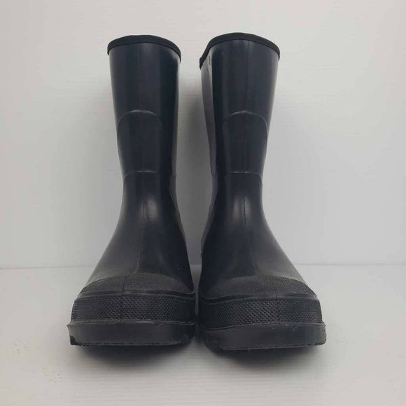 La Crosse Mens Rain Boots Black Rubber Pull On Sherpa Lined Round Toe USA 13 New - Picture 2 of 14